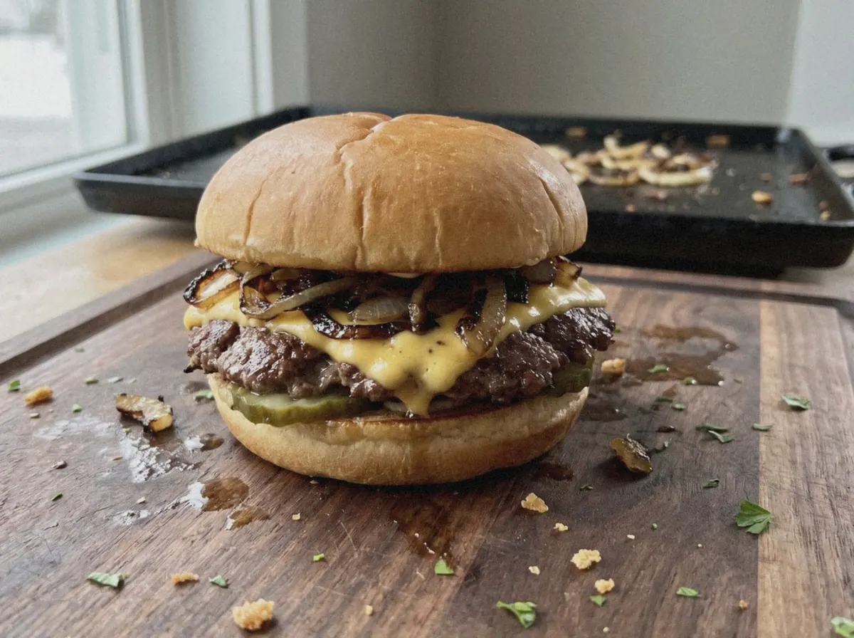 AI illustration of this burger, made from its recipe description