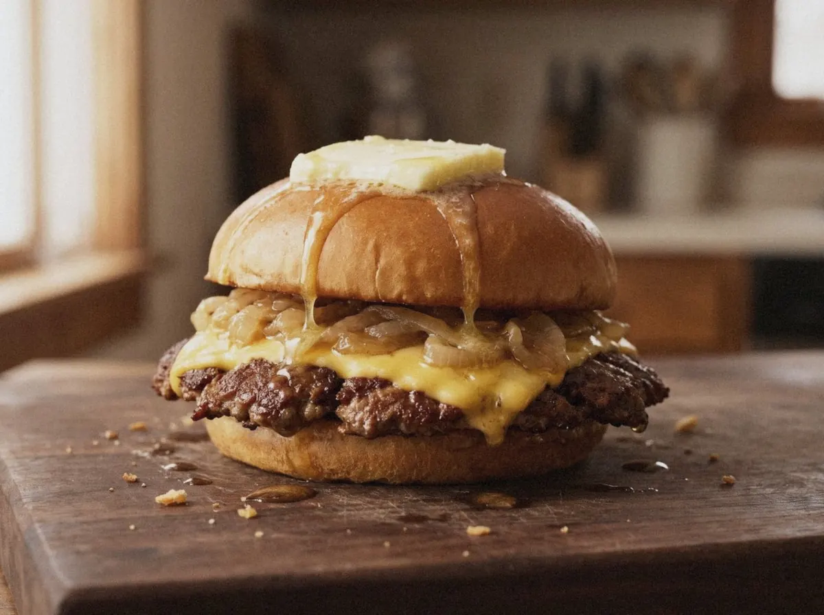 AI illustration of this burger, made from its recipe description