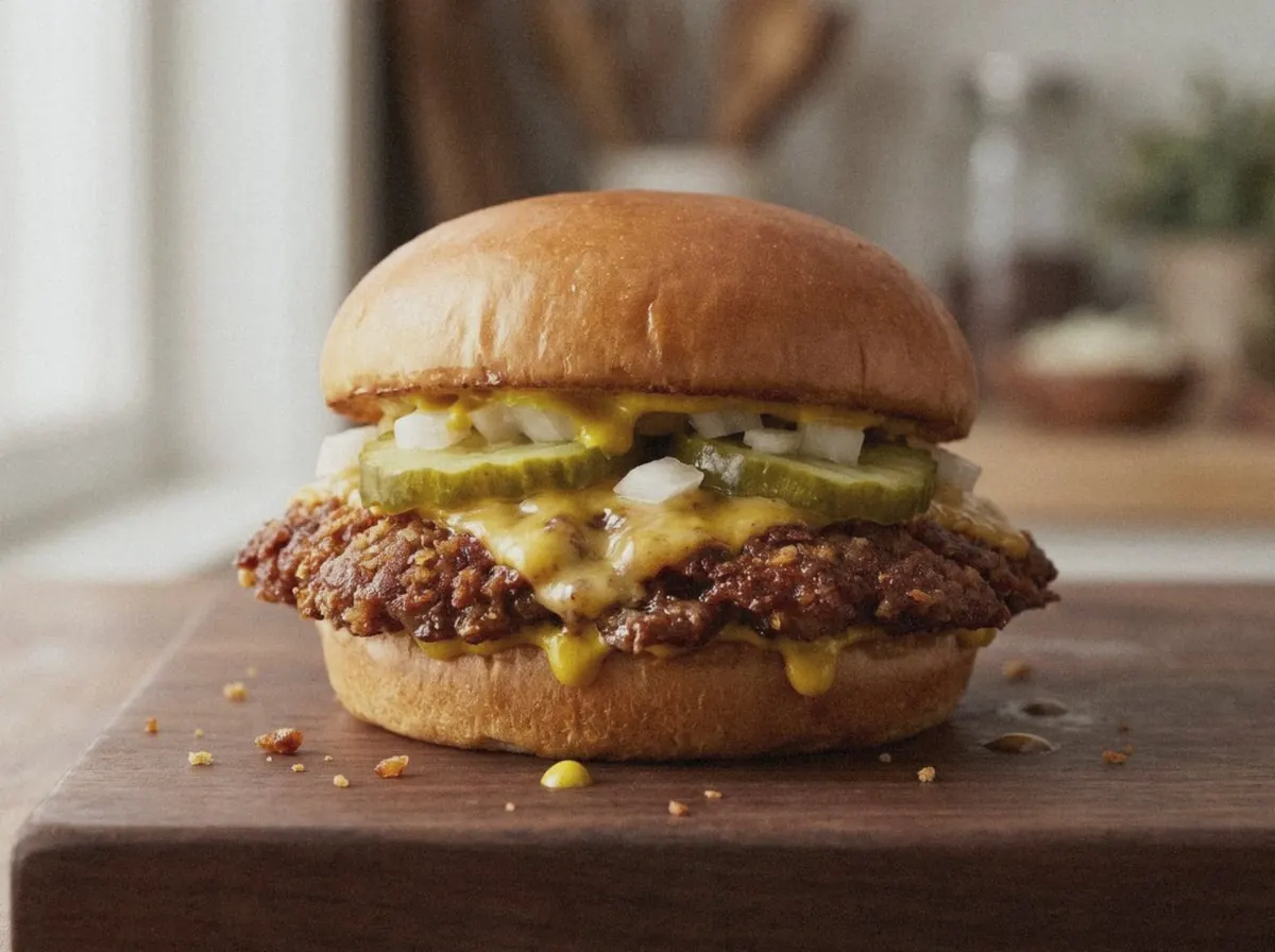 AI illustration of this burger, made from its recipe description