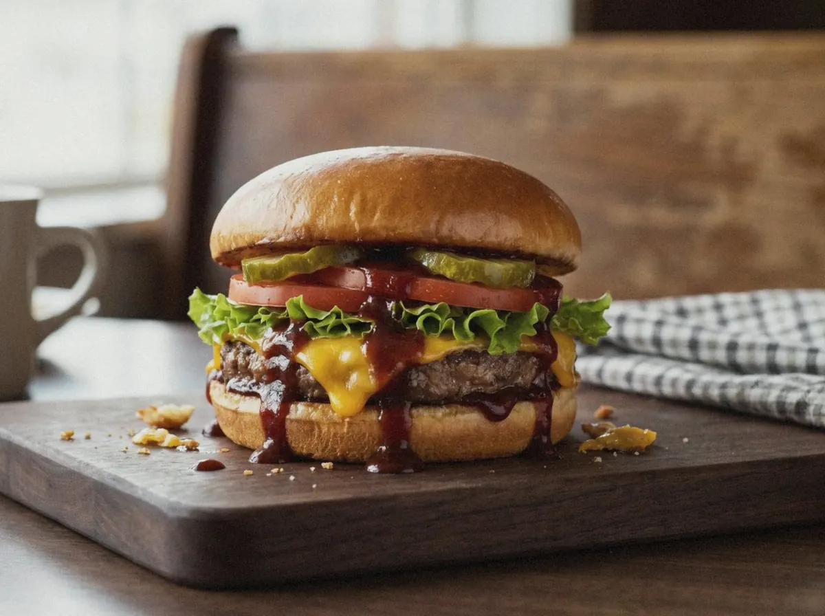 AI illustration of this burger, made from its recipe description