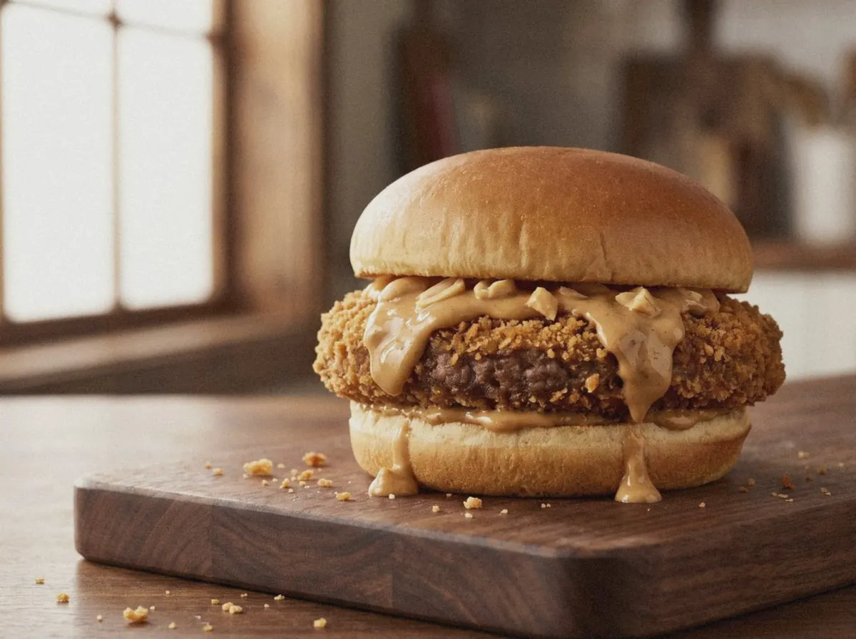 AI illustration of this burger, made from its recipe description