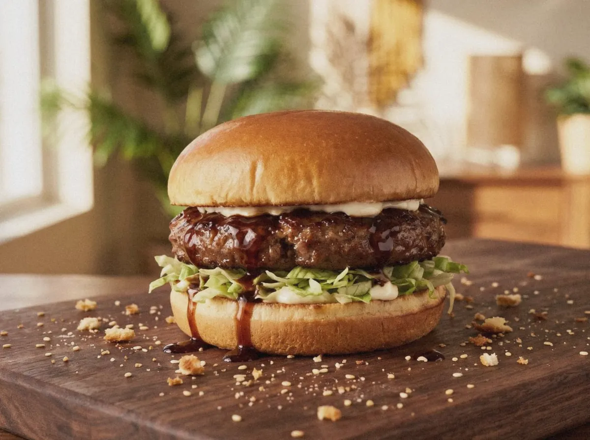 AI illustration of this burger, made from its recipe description