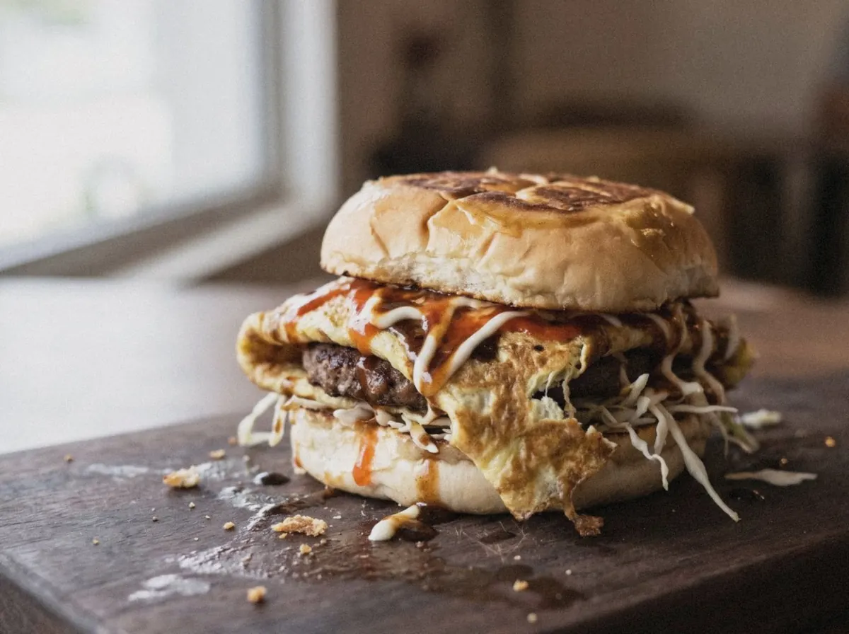 AI illustration of this burger, made from its recipe description