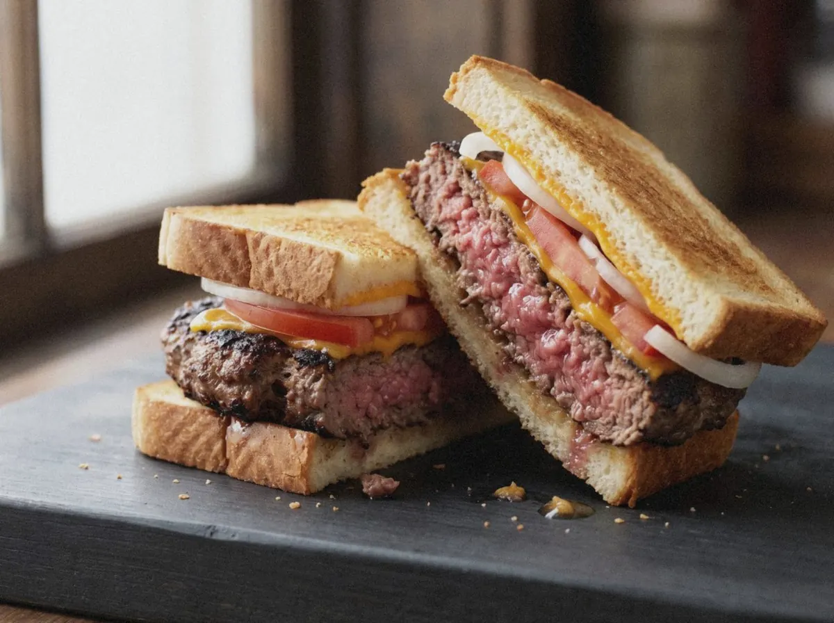 AI illustration of this burger, made from its recipe description
